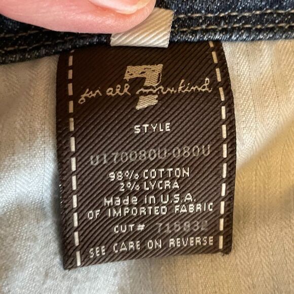 7 For All Mankind Flint Boot Cut 5 Pocket Embordered Womens Size 28 - Picture 12 of 13